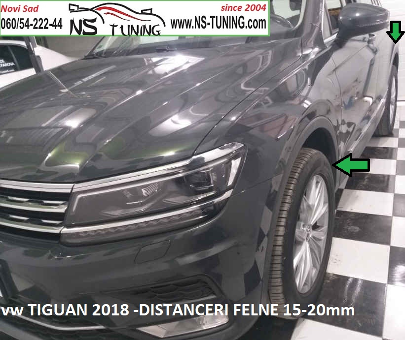 VW TIGUAN 2017 DISTANCERI felne 5x112 15mm 20mm ugradnja servis novi sad ns tuning